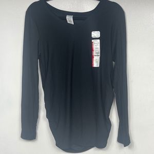 NWT -Women's Maternity Time and Tru Long Sleeve T-Shirt Size Small Color Black